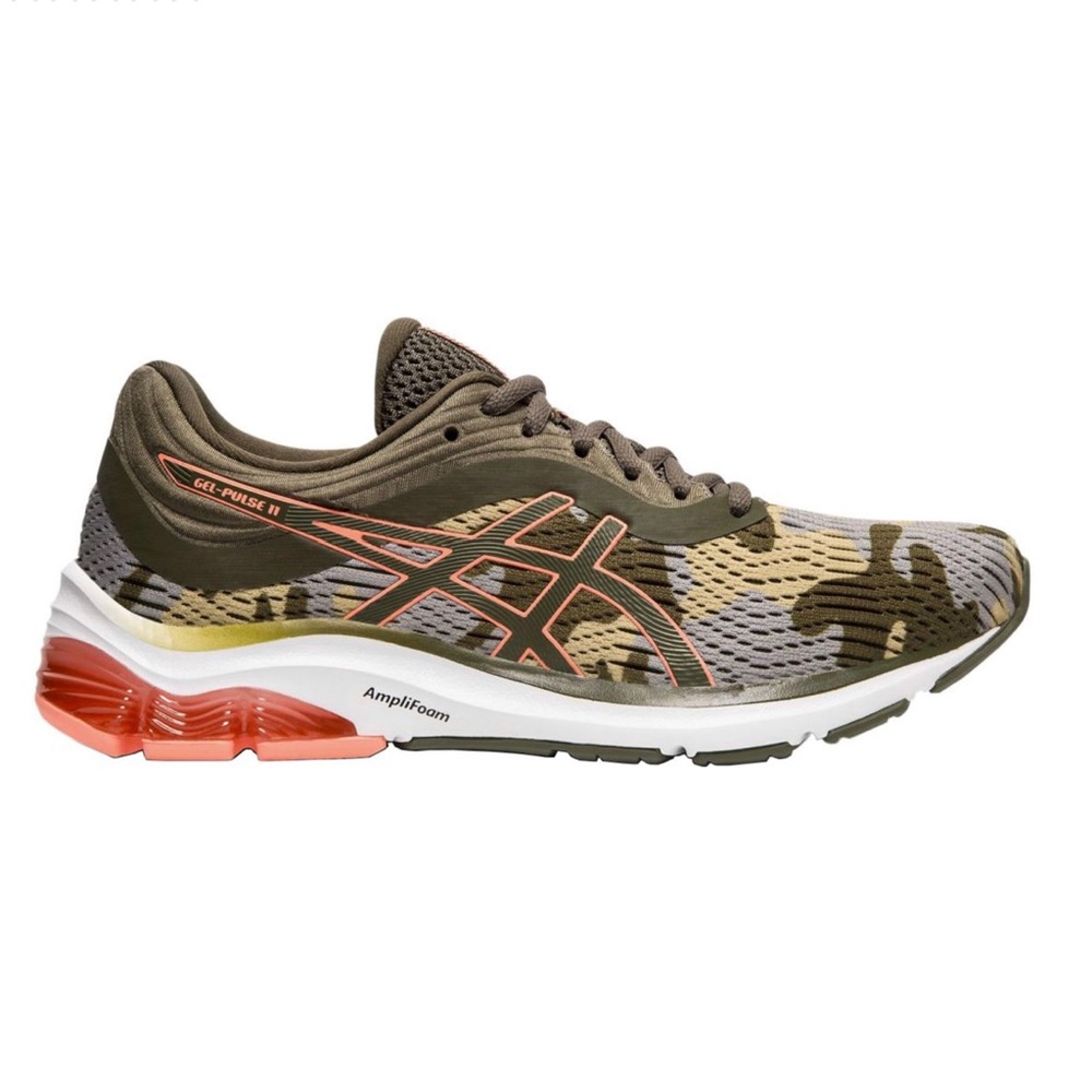 NEW ASICS Gel-Pulse 11 Shoe - Camo & Sun Coral